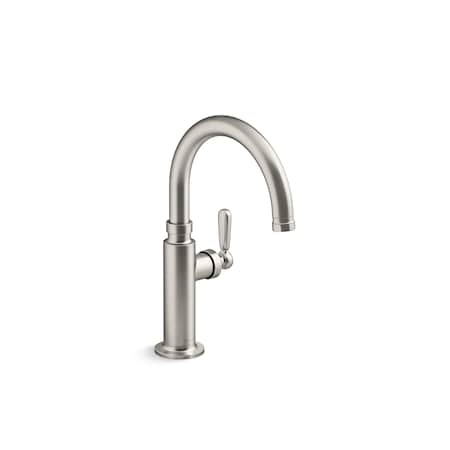 Kohler Single-Handle Bar Sink Faucet in Vibrant Stainless 28357-VS
